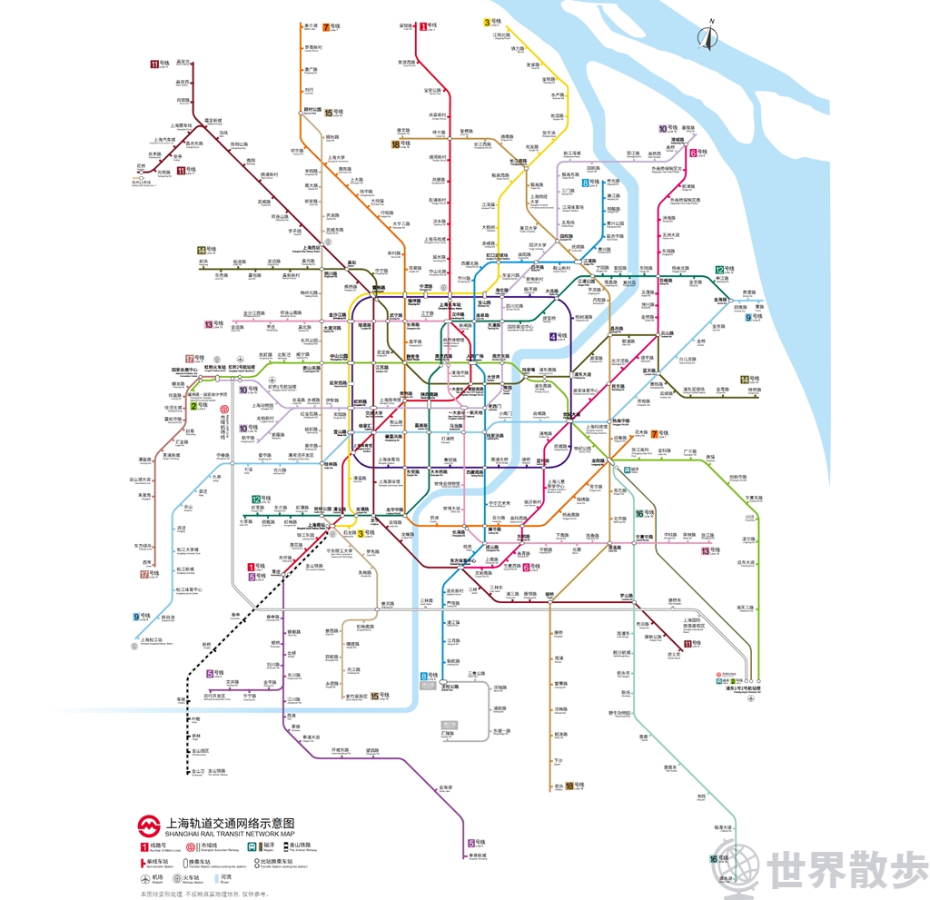 2026年最新の上海地下鉄路線図