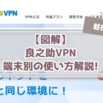 【図解】良之助VPNの端末別の使い方！iOS/Windows/Androidで設定方法解説！