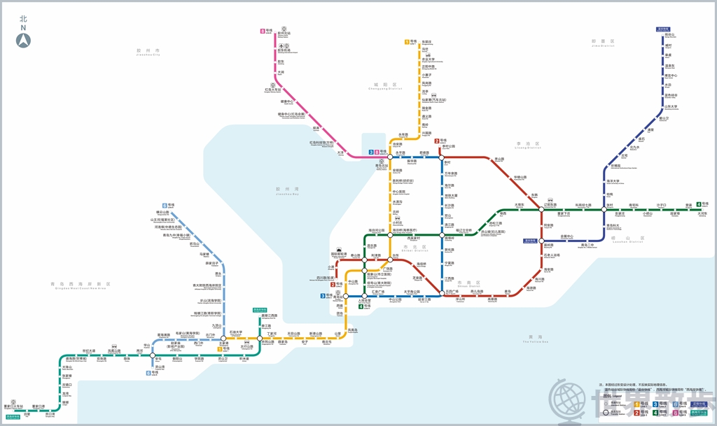 青島の地下鉄路線図