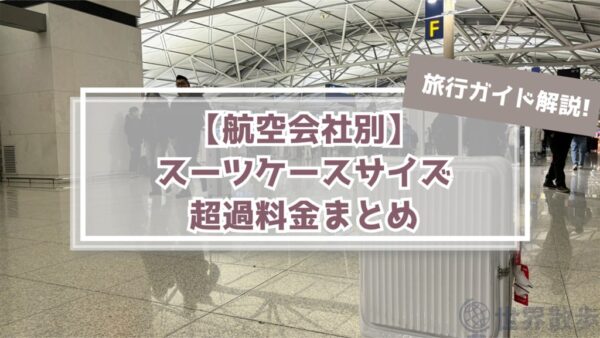 【航空会社の一覧】158cm以上のスーツケース超過料金まとめ