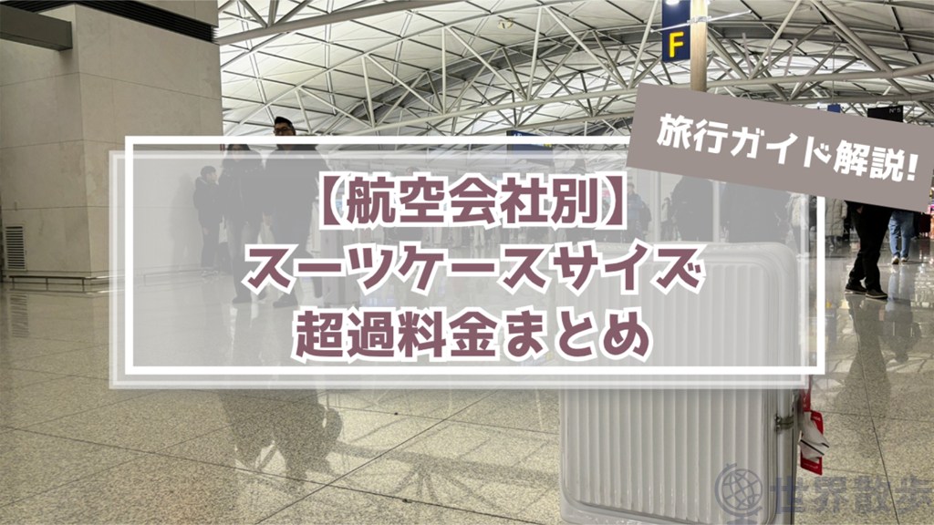 【航空会社の一覧】158cm以上のスーツケース超過料金まとめ