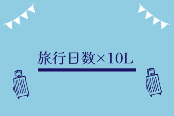 3泊4日のスーツケースサイズ